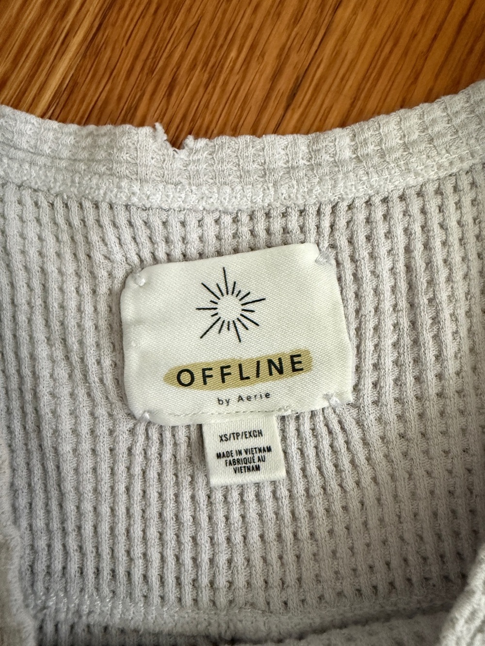 Offline by Aerie waffle crop sleeveless tank top XS - Picture 5 of 9